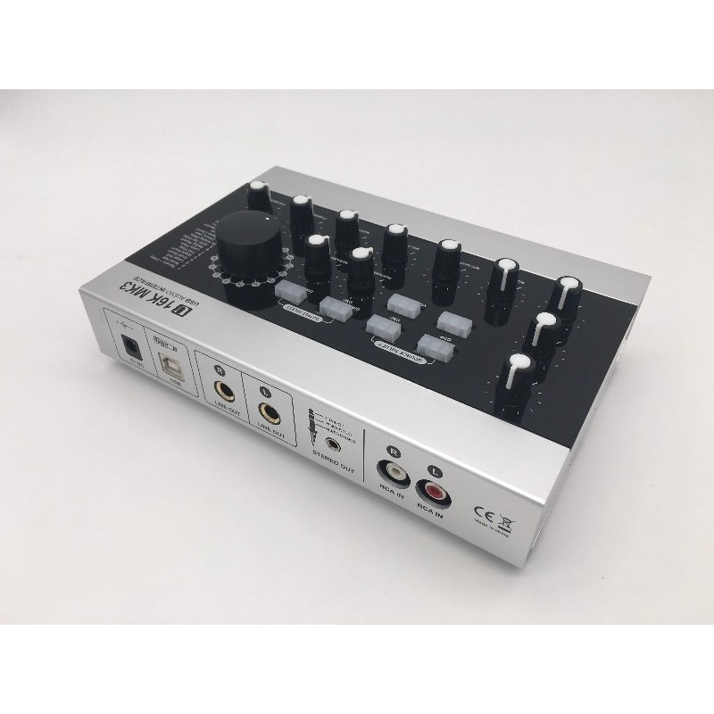 Audio Music Listen Online - U16K MK3 USBオーディオインターフェース 外付けサウンドカード オンライン歌唱、スマホ歌唱、録音、オンラインチャット、音楽鑑賞用
