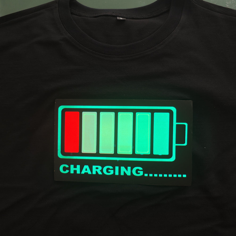 Audio Music Equalizer - 男女兼用サウンドアクティブイコライザーEl Tシャツ、イコライザーライトアップダウンLED Tシャツ、点滅音楽起動LED Tシャツ