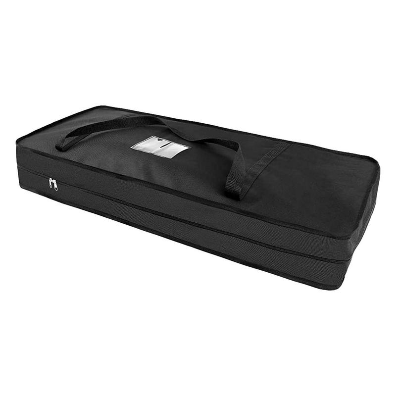 Music Stand Folding - ラッピングペーパーオーガナイザー、ジッパー付きギフトラップ、防塵、防水コンテナ、厚いハンドル付きオックスフォードクロスバッグ、600d