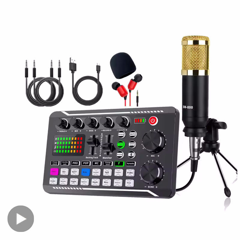 Audio Music Voice Changer - プロフェッショナルマイクマイク Bluetooth サウンドミキサーカード PC 用コンデンサー USB