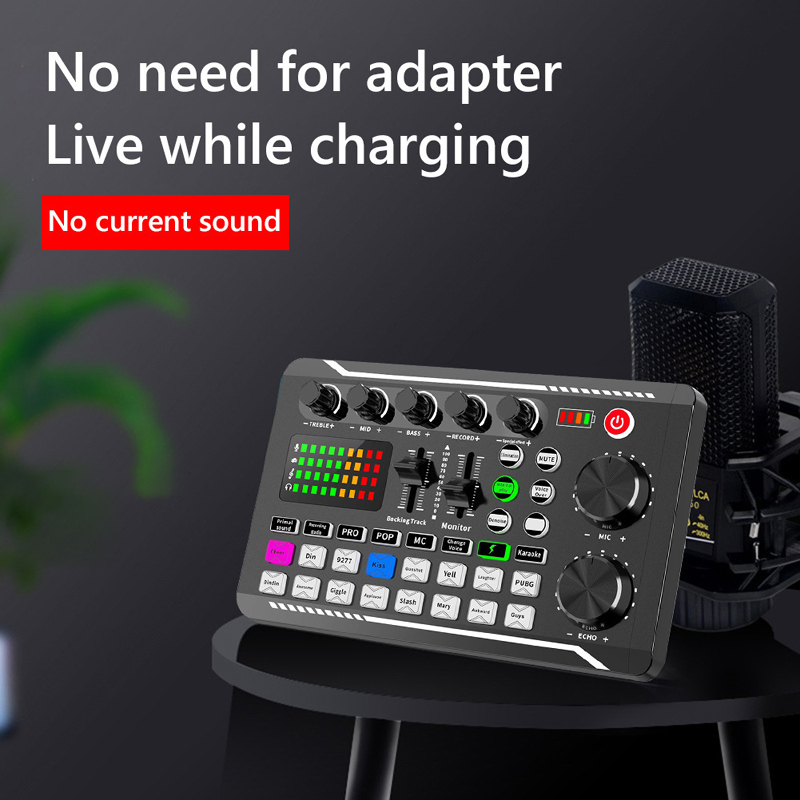 F998 ライブサウンドカードオーディオチューナー高音と低音 - Audio Music Voice Changer のレビューと価格