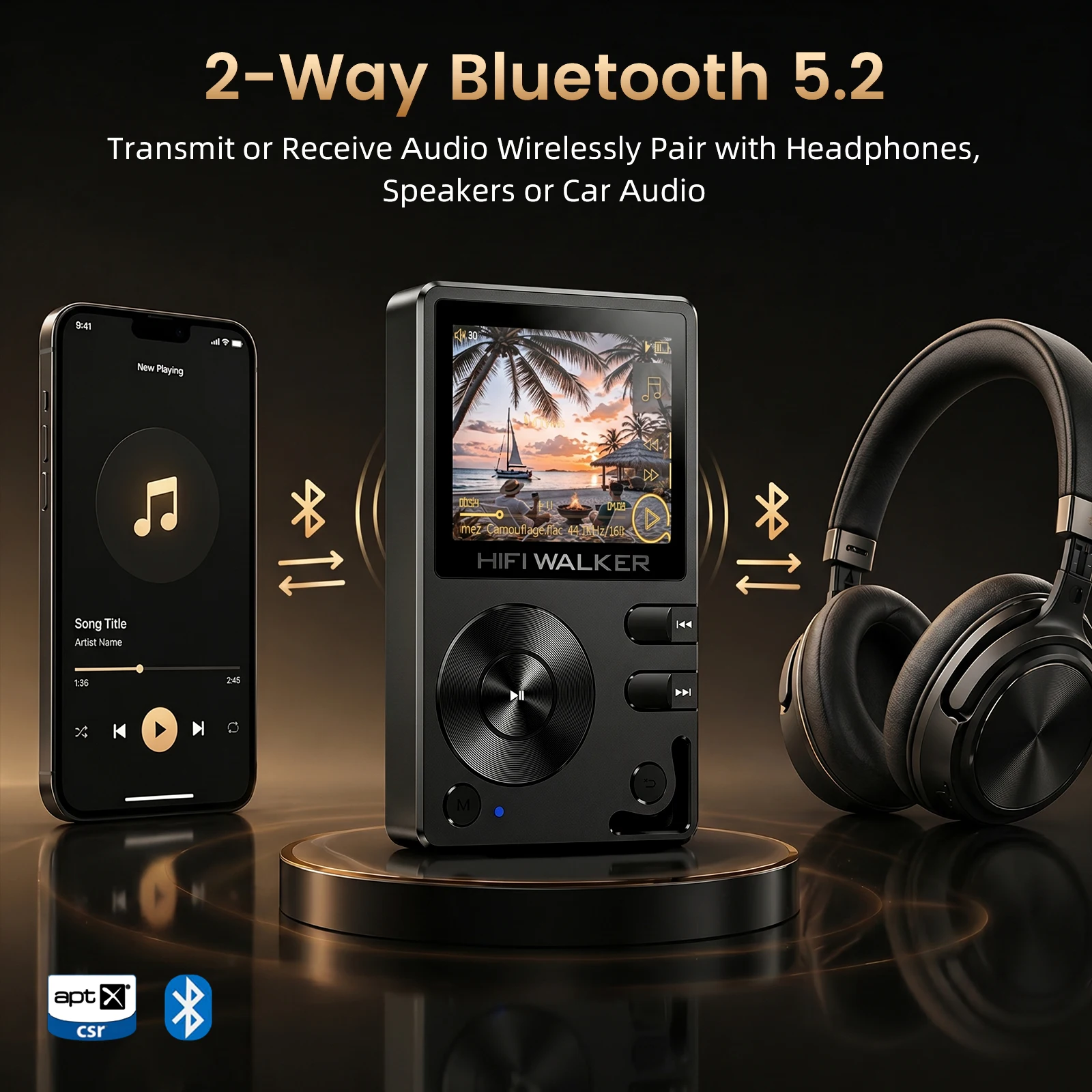 DAP HIFIプレーヤー、Bluetooth 5.2、ロス - Audio Music Offline のレビューと価格