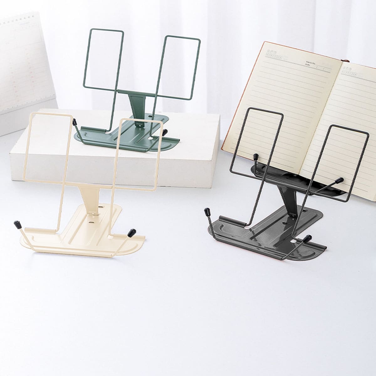 シンプルな金属製読書スタンド、折りたたみ式ポータブル読書スタ - Music Stand Folding のレビューと価格