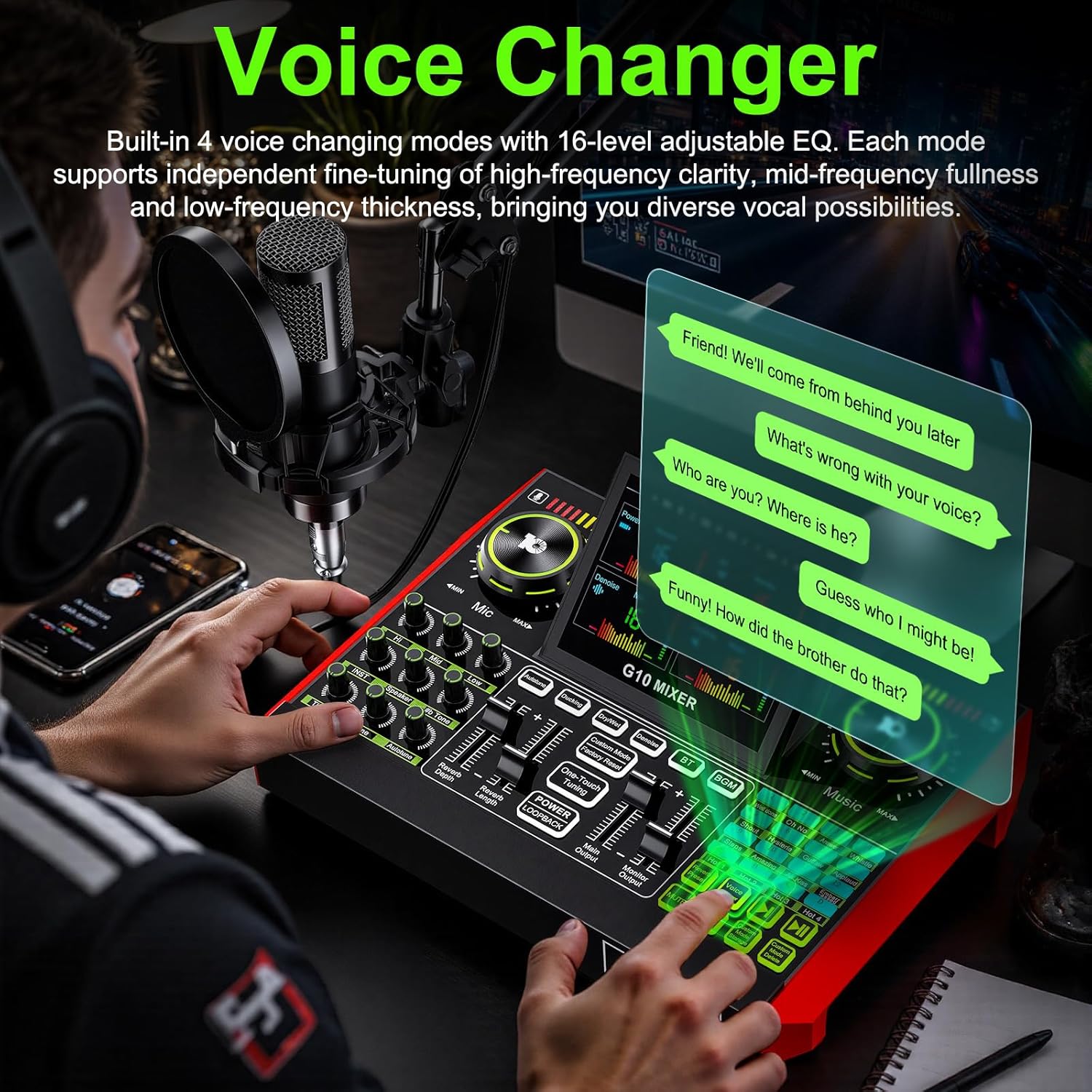 Tenlamp G10 ライブストリーミングオーディオインタ - Audio Music Voice Changer のレビューと価格