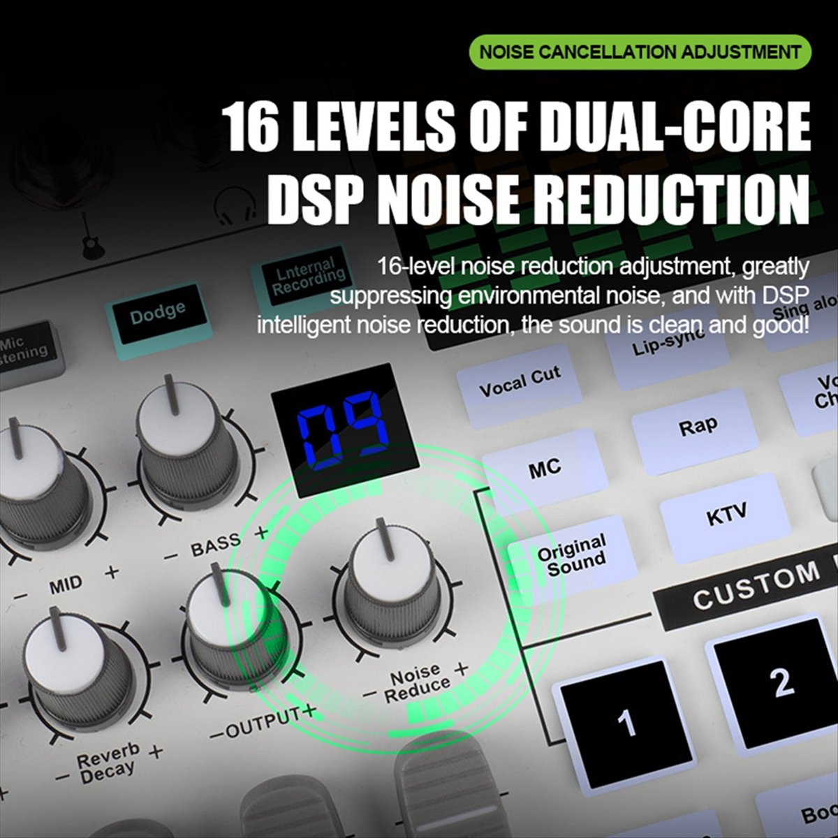 DT77 SN800 ライブサウンドカードボイスチェンジャー - Audio Music Voice Changer のレビューと価格