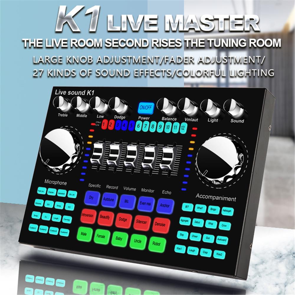 K1オーディオミキサー ライブサウンドカード モバイルフォン - Audio Music Voice Changer のレビューと価格