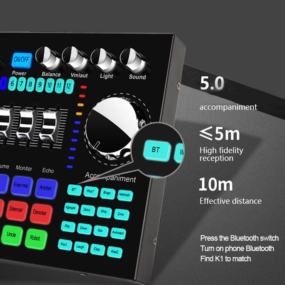 K1オーディオミキサー ライブサウンドカード モバイルフォン - Audio Music Voice Changer のレビューと価格